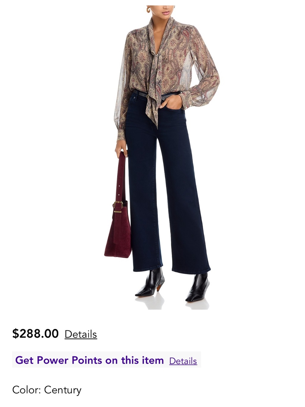Frame Denim Le Palazzo Wide-Leg Jeans in Deep Blue